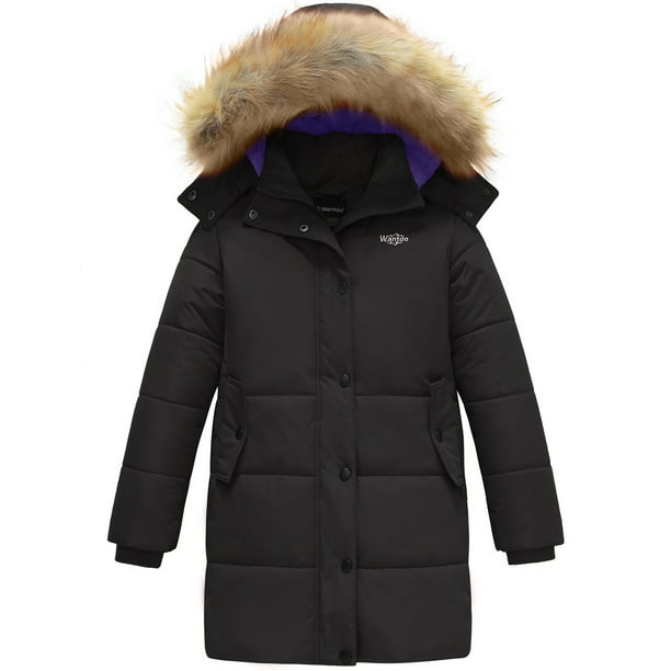 Wantdo Boy's Waterproof Warm Winter Coat Thicken Padded Puffer Jacket with Hood 